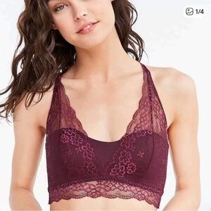 Urban Outfitters Deep Plum Lace Bralette